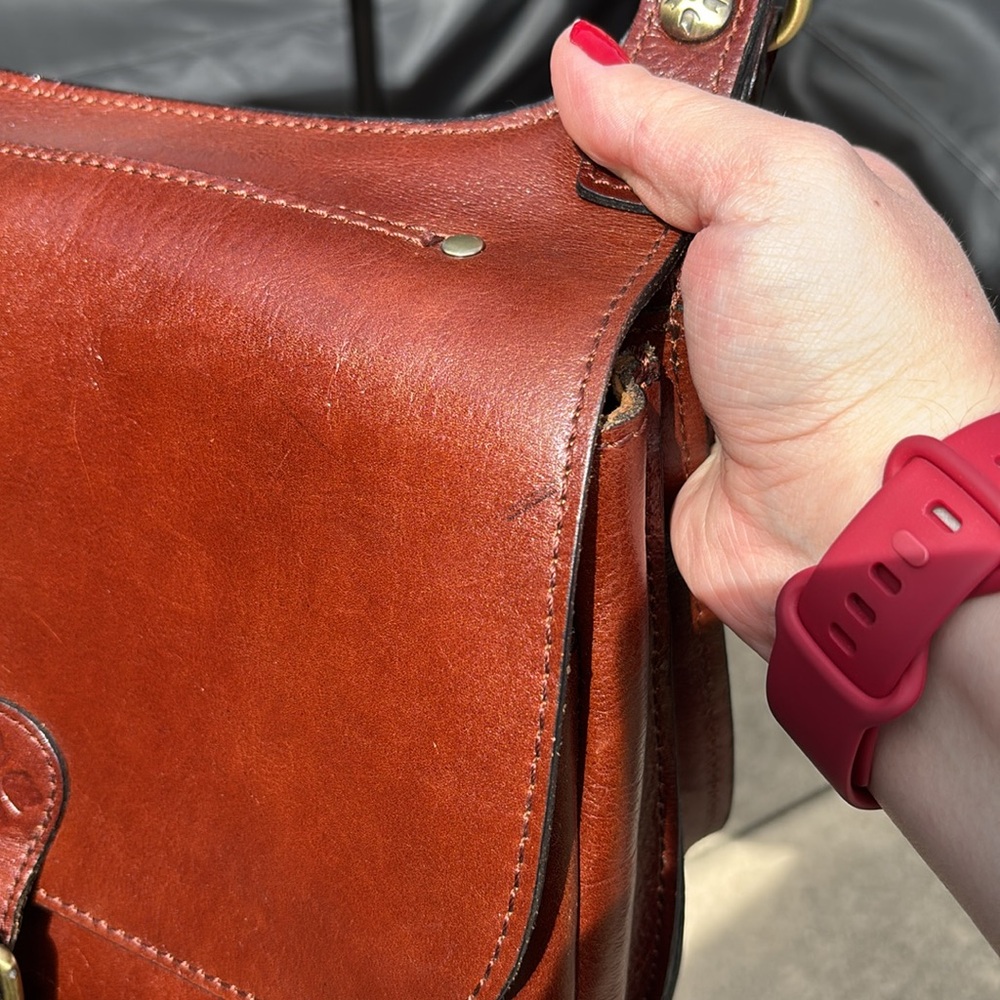 Patricia Nash Vintage Veg Tan Collection London Saddle Bag British Tan - Picture 4 of 13